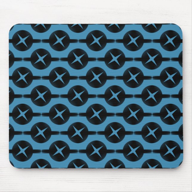 Deep Blue Uncommon Circles Mousepad (Vorne)