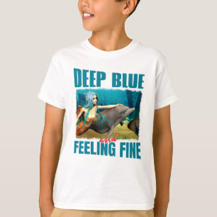 Deep Blue und Gefühl Fine Mermaid und Dolphin T-Shirt