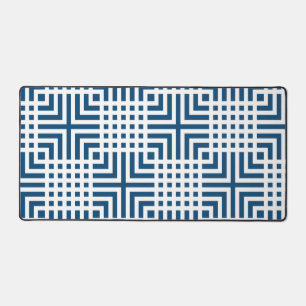 Deep Blue und White Japanisch Print Schreibtischunterlage