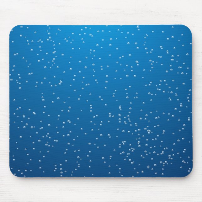 Deep Blue Water und TIny Bubbles Mousepad (Vorne)