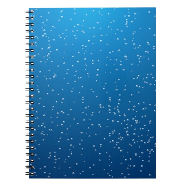 Deep Blue Water und TIny Bubbles Notizblock (Vorderseite)