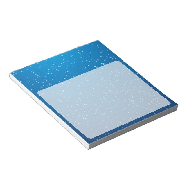 Deep Blue Water und TIny Bubbles Notizblock (angewinkelt)