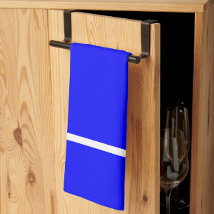 Deep Blue White Stripe Geschirrtuch