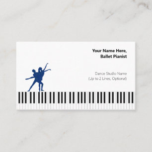 Deep Blues I PDD White Ballet Pianist  Visitenkarte