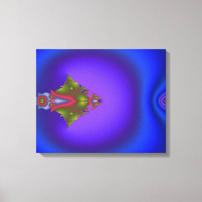 Deep Bluish Fraktal Leinwanddruck (Vorderseite)