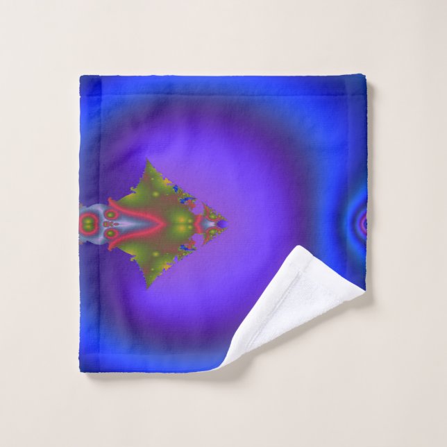 Deep Bluish Fraktal Waschlappen (Waschlappen)