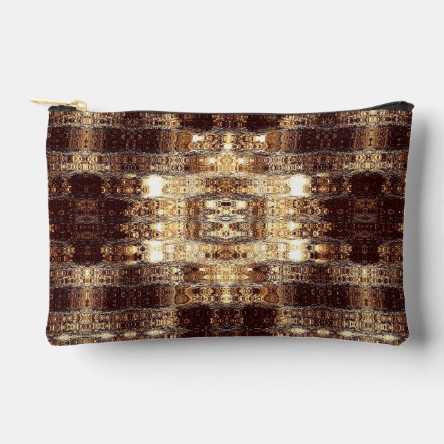 Deep Brown Abstrakt Accessory Bag Zubehörtasche (Vorderseite)