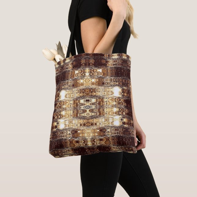 Deep Brown Abstrakt Tote Bag Tasche (Von Nahem)
