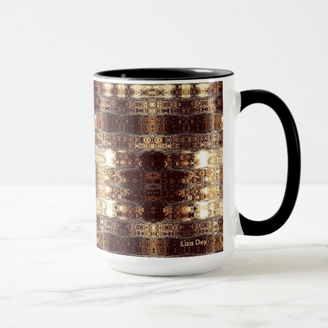 Deep Brown Abstrakte Tasse (Rechts)