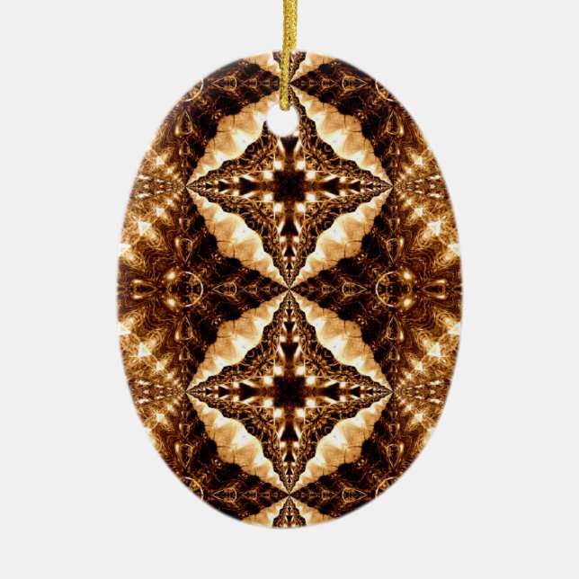 Deep Brown Stars Ornament (Vorne)