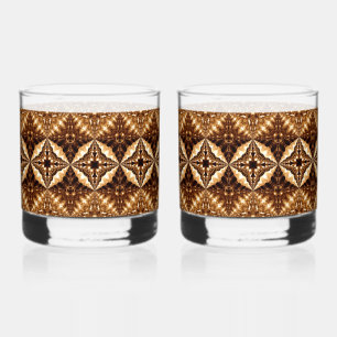 Deep Brown Stars Trinkbehälter Set Whiskyglas
