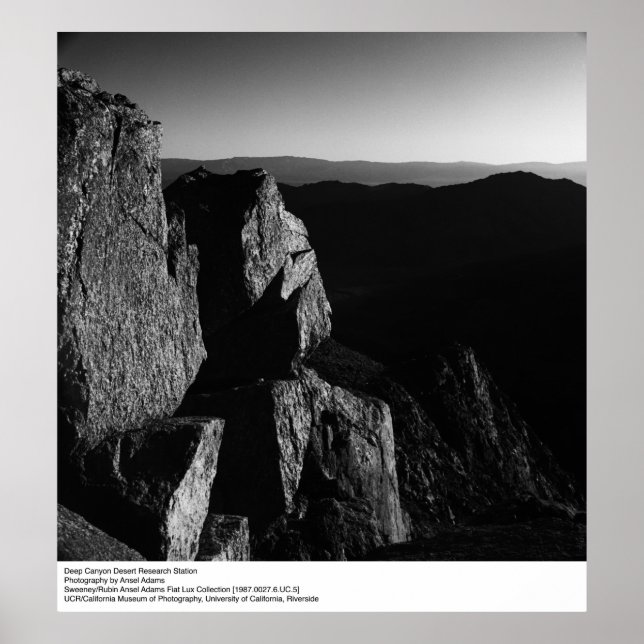 Deep Canyon Wüstenforschungsstation von Ansel Adam Poster (Vorne)