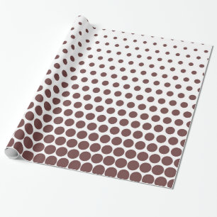 Deep Coffee Polka Dot Modern White Geschenkpapier