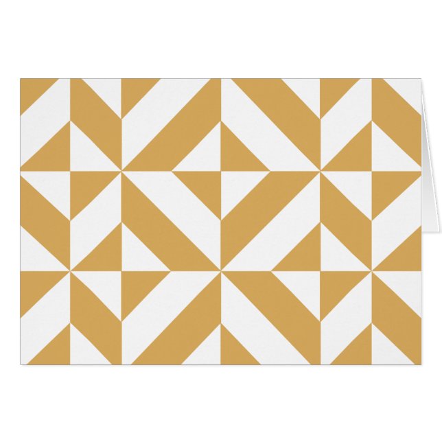 Deep Cool Gold Geometric Deko Cube Pattern (Vorderseite (Horizontal))