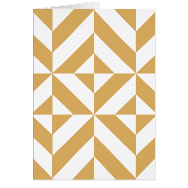 Deep Cool Gold Geometric Deko Cube Pattern (Vorne)