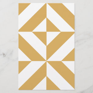 Deep Cool Gold Geometric Deko Cube Pattern Briefpapier