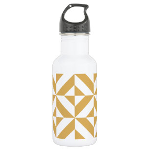 Deep Cool Gold Geometric Deko Cube Pattern Trinkflasche