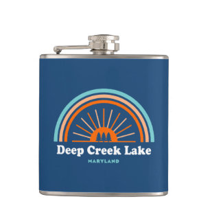Deep Creek Lake Maryland Rainbow Flachmann