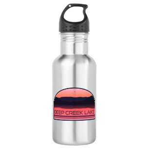 Deep Creek Lake Maryland Red Sunrise Edelstahlflasche