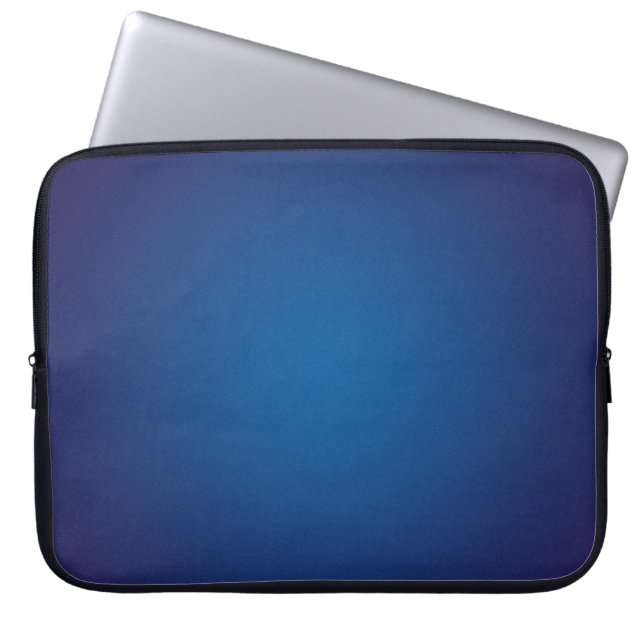 Deep Dark Blue Grainy Vignette Laptopschutzhülle (Vorderseite)