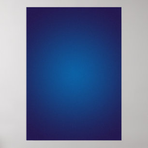 Deep Dark Blue Grainy Vignette Poster