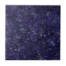 Deep Delft Midnight Blue Imitats Glitzer Solid