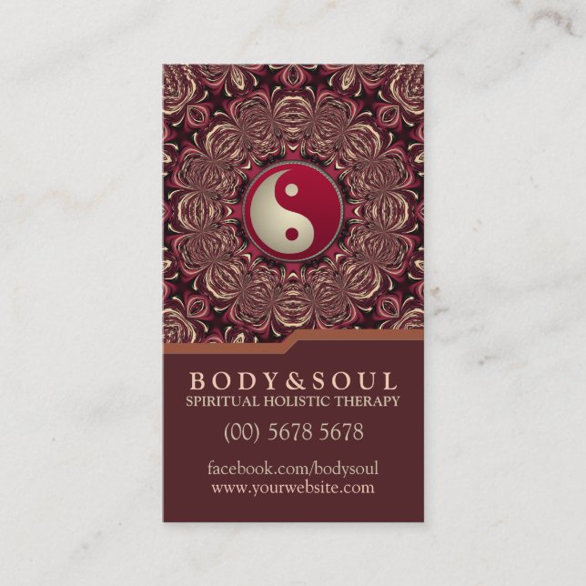 Deep Earth Holistic Therapy New Age Business Cards Visitenkarte (Vorderseite)