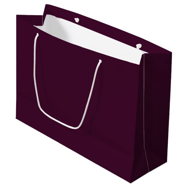 Deep Eggplant Große Geschenktasche - Glossar Geschenktüte (Vorderseite Schrägansicht)