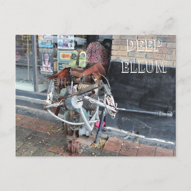 Deep Ellum Robot Postkarte (Vorderseite)