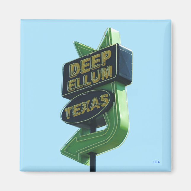 DEEP ELLUM TEXAS Zeichenmagnet Magnet (Vorne)
