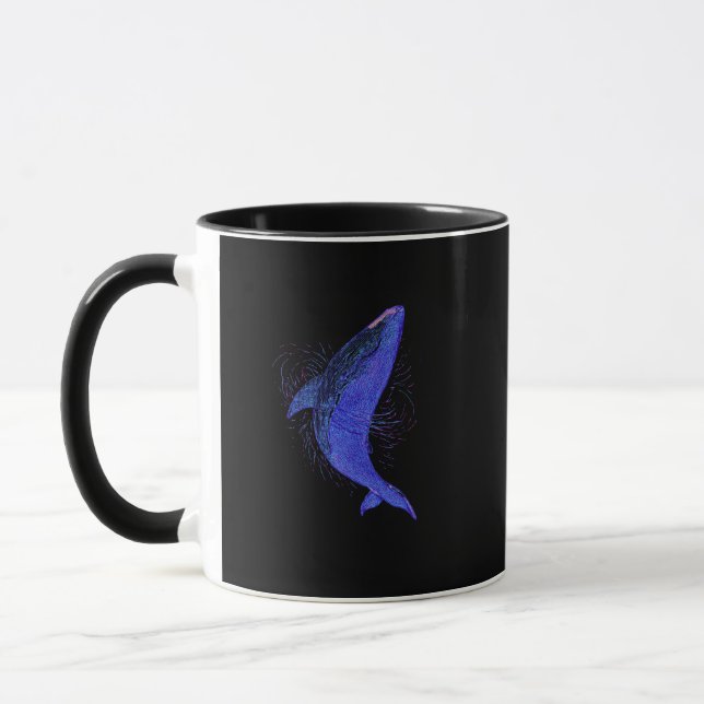 Deep Endurance Whale – Poster Kunst Tasse (Links)