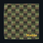Deep Forest Color Combination with Yellow Halstuch<br><div class="desc">Color combination of green,  dark green,  some brown and black. 
Like a deep forest with tall trees on a cloudy day. Quite dark. And green.
Add your friend's name if you like. In beautifully contrasting sunny yellow.</div>