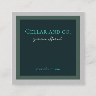 Deep Green Business Card Quadratische Visitenkarte