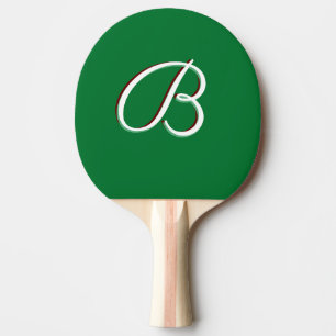 Deep Green Custom Monogram  Tischtennis Schläger