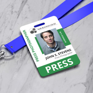 Deep Green Foto- und Logopresse-ID Ausweis