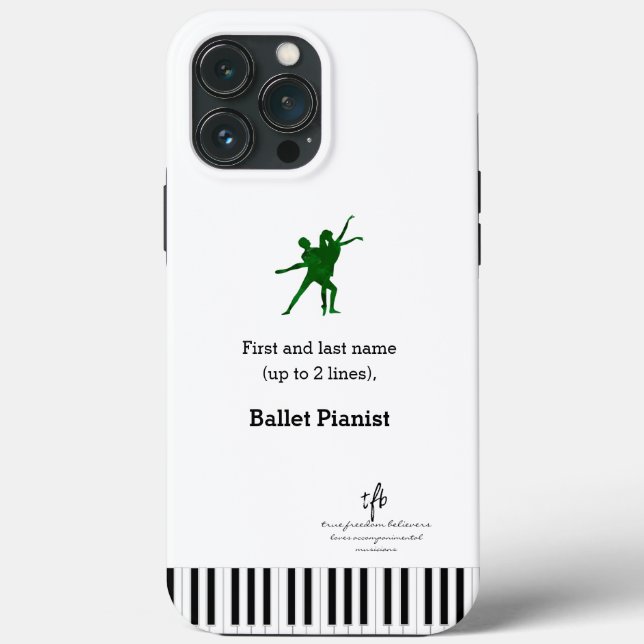 Deep Green I PDD Ballet Pianist Case-Mate iPhone Hülle (Rückseite)