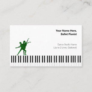 Deep Green I PDD White Ballet Pianist Visitenkarte