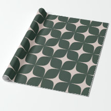Deep Green Mid Century Moderne Elegante Geometrie
