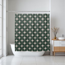 Deep Green Mitte Jahrhundert Moderne Geometrie Vin