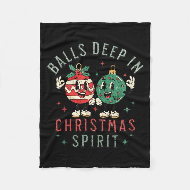 Deep In Christmas Srit Funny Christmas Saying  Fleecedecke (Vorderseite)