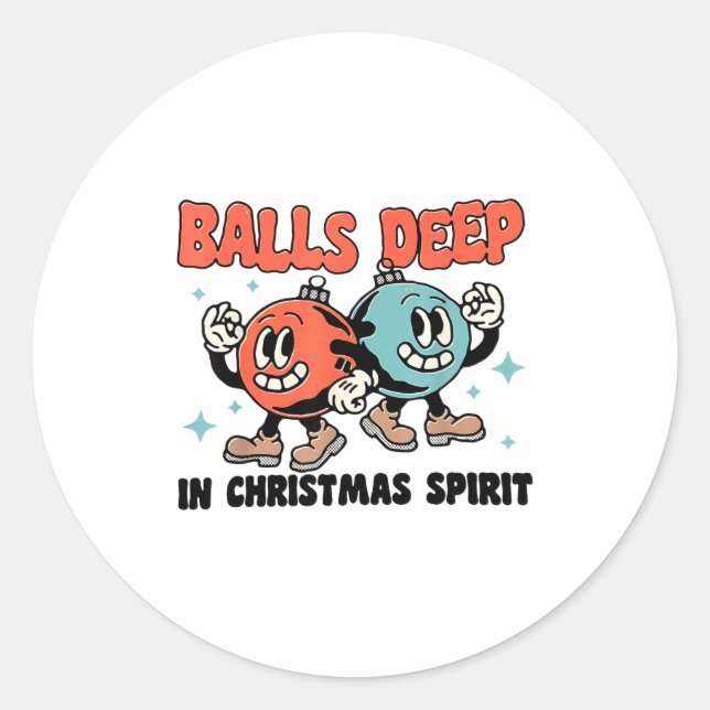 Deep In Christmas Srit  Runder Aufkleber (Vorderseite)