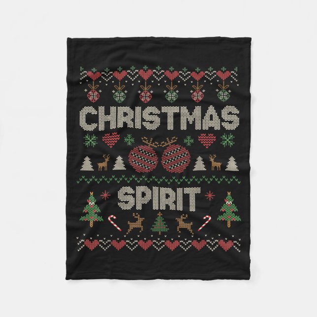 Deep In The Christmas Srit Couple Matching Christm Fleecedecke (Vorderseite)