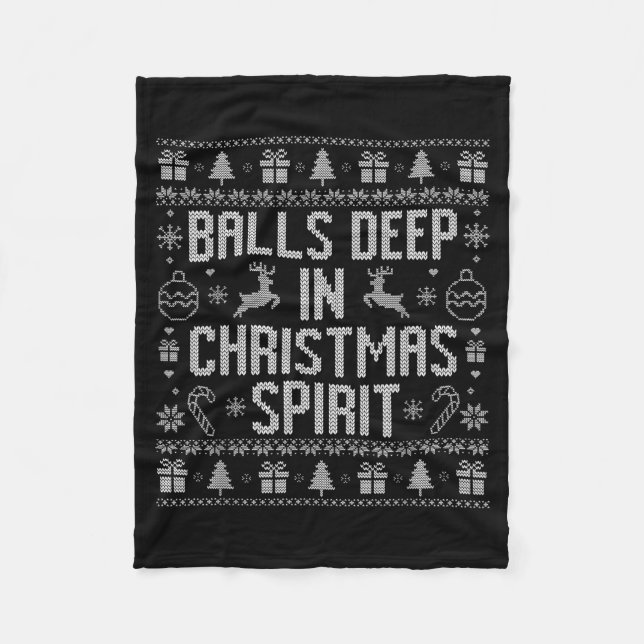 Deep In The Christmas Srit Couples Matching Ugly  Fleecedecke (Vorderseite)