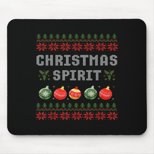 Deep In The Christmas Srit Couples Matching Ugly  Mousepad (Vorne)