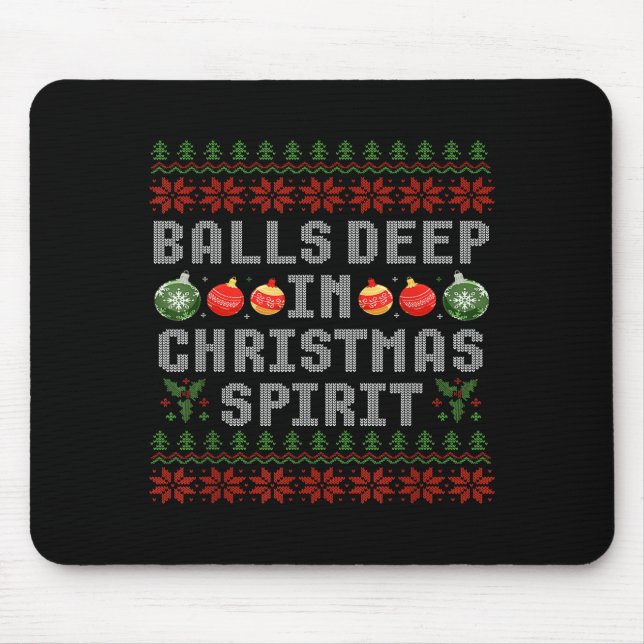 Deep In The Christmas Srit Couples Ugly Matching  Mousepad (Vorne)