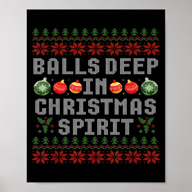 Deep In The Christmas Srit Couples Ugly Matching  Poster (Vorne)