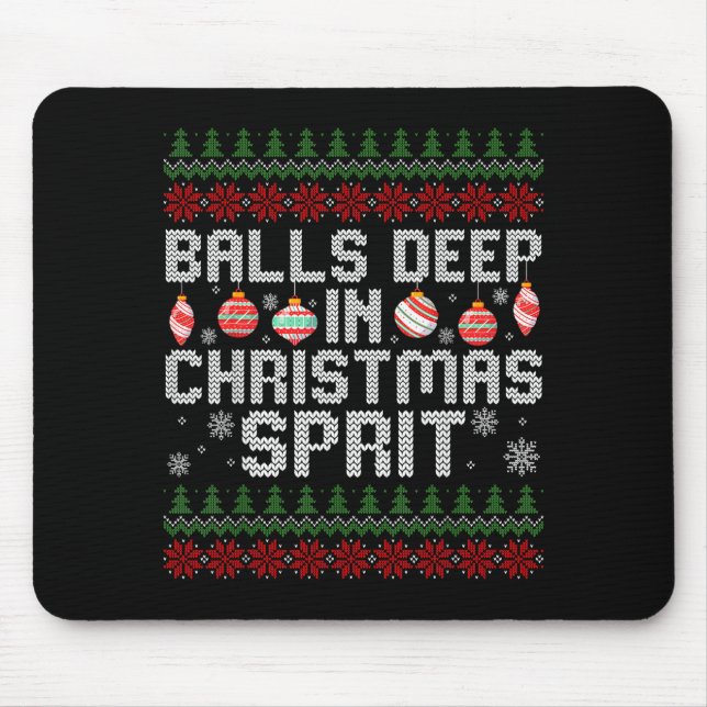 Deep In The Christmas Srit Matching Couples Ugly  Mousepad (Vorne)