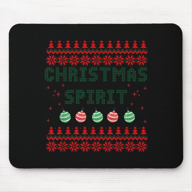 Deep In The Christmas Srit Matching Couples Ugly  Mousepad (Vorne)