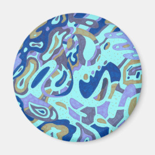 "Deep is the Ocean" abstrakter Kühlschrank Kunst Magnet