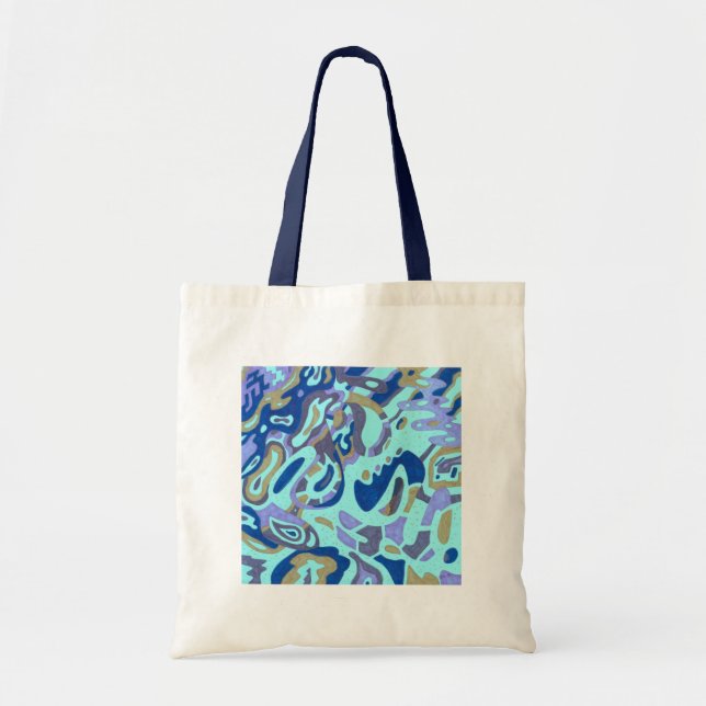 "Deep is the Ocean" Original Abstrakt Tragetasche (Vorne)